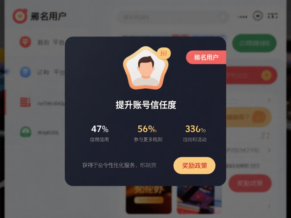 提升账号可信度：实名用户在平台上拥有更高的信用分等